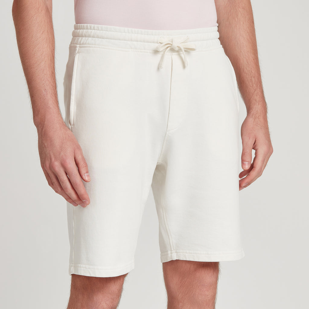 Pantaloni corti uomo in micro piquet tinta in capo, comfort premium, design veneziano