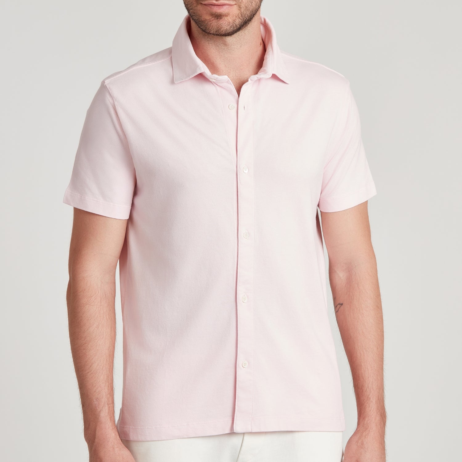 CAMICIA UOMO IN PIQUET TINTO CAPO “STORICA” ROSA – UNLIMITED