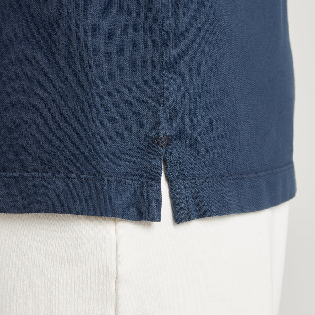 POLO UOMO IN MICRO PIQUET TINTO CAPO “BAUTA” BLU – UNLIMITED
