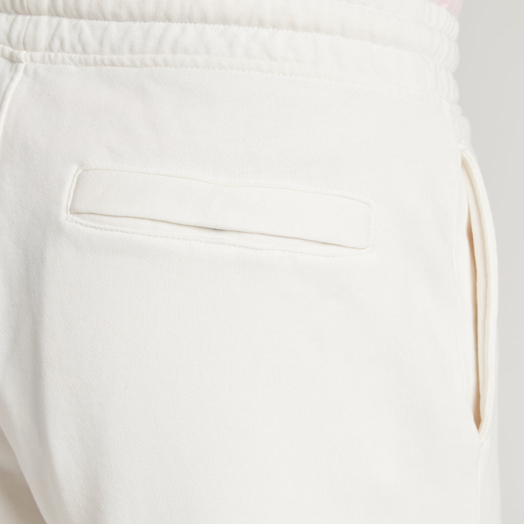Pantalone uomo bianco in micro piquet tinta in capo, design veneziano, comfort premium
