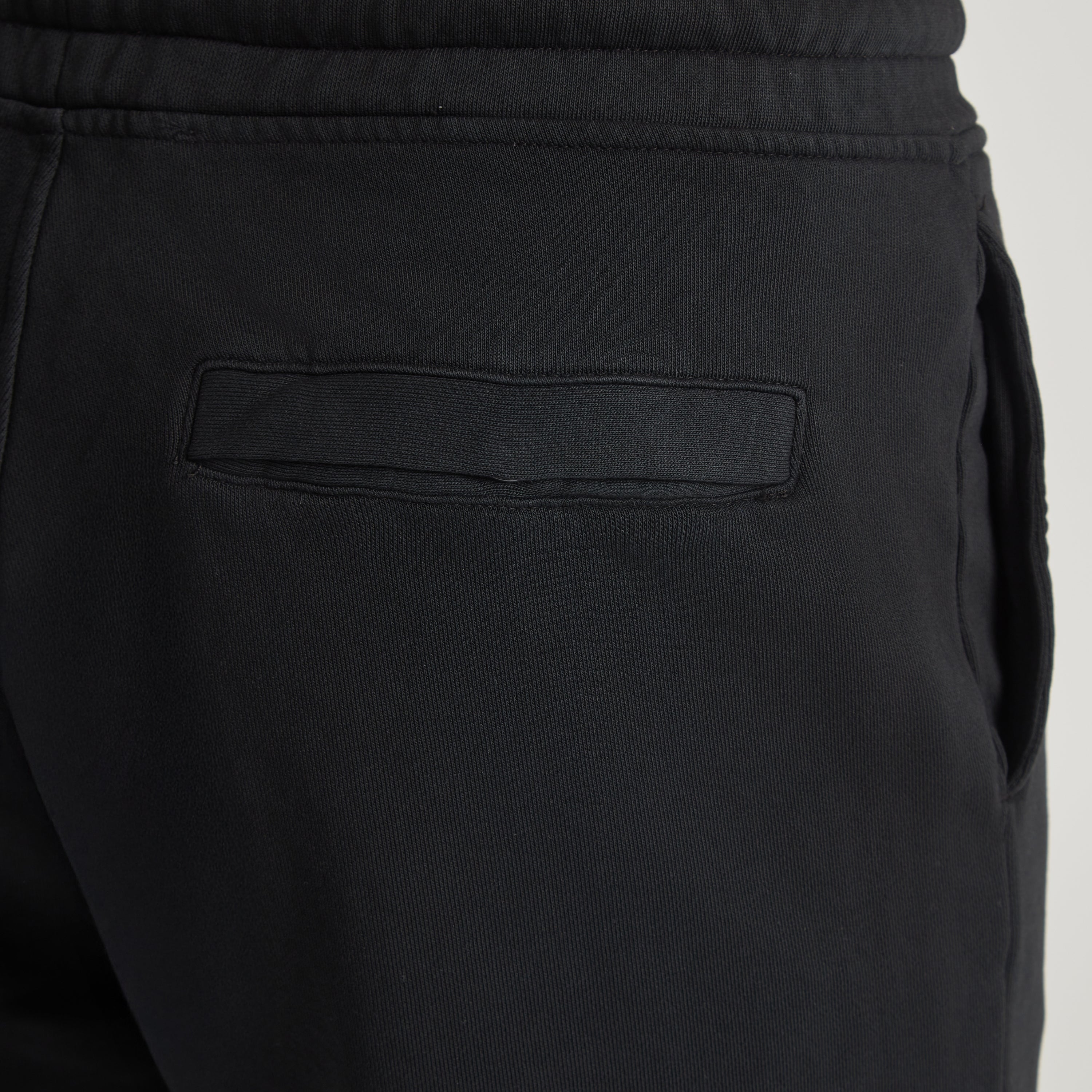 Pantaloni uomo neri in micro piquet, tasca posteriore, comfort premium, manifattura italiana