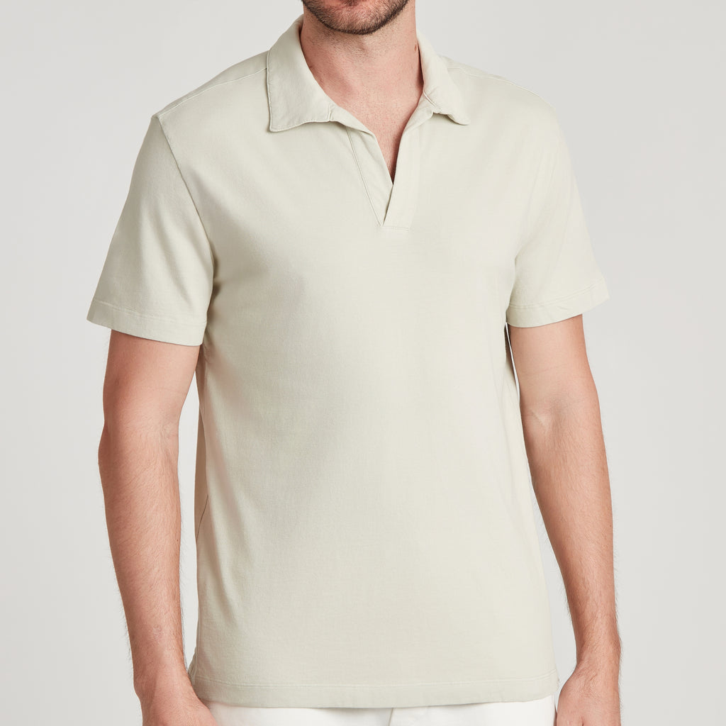 Polo uomo in micro piquet tinta in capo, design veneziano e comfort premium