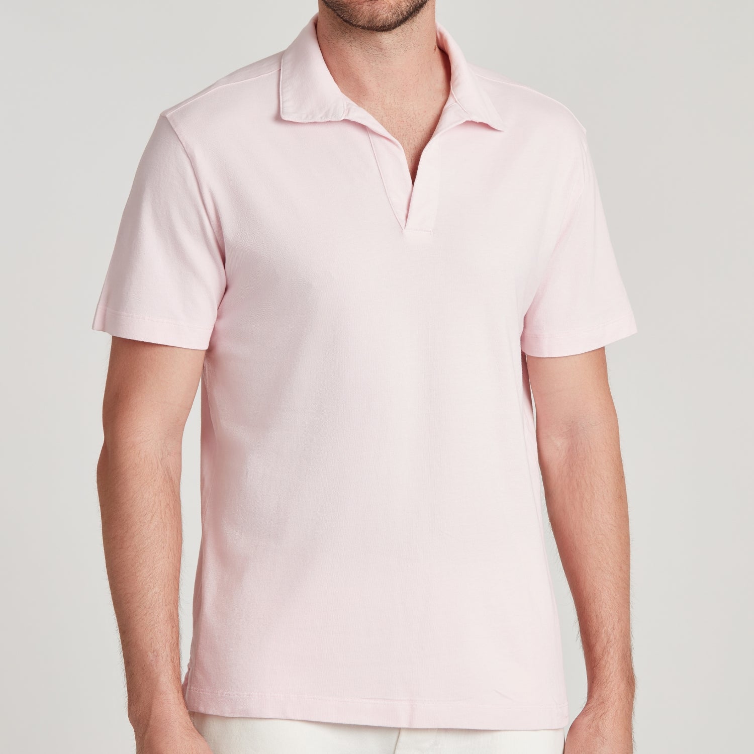 POLO UOMO TINTO CAPO SENZA BOTTONI “SENSA” ROSA – UNLIMITED
