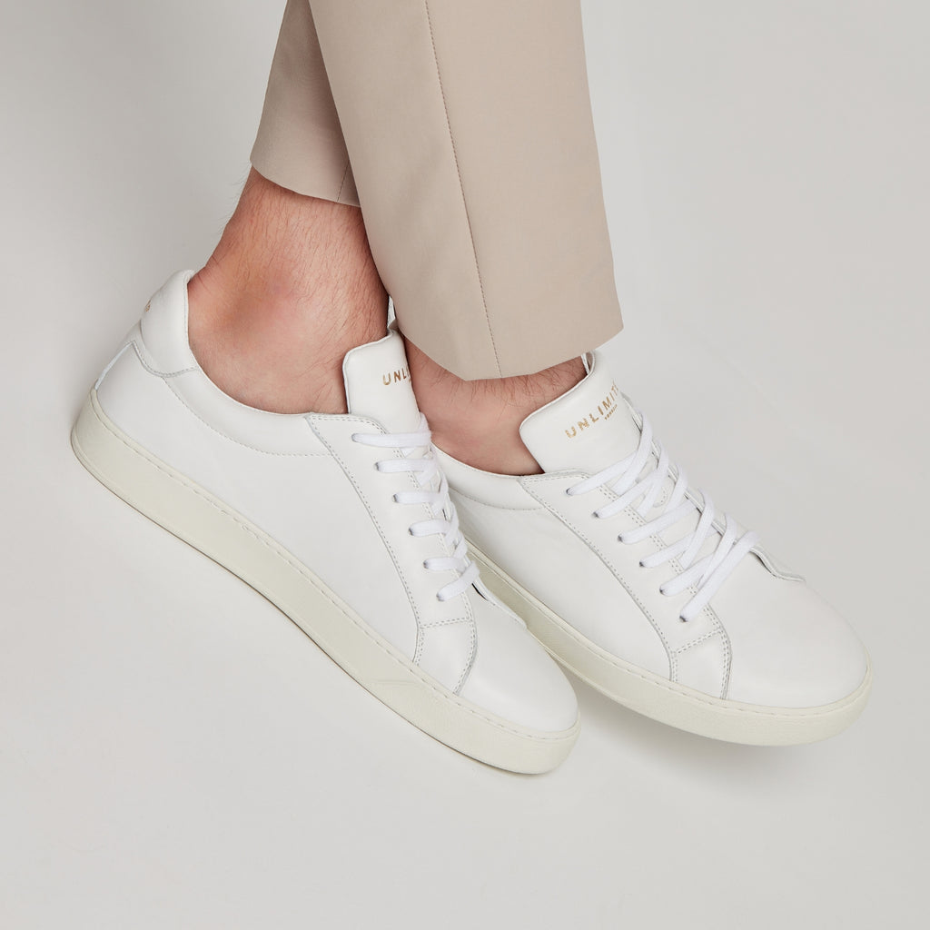SNEAKERS ARTIGIANALI IN VITELLO NAPPATO “BIANCA” – UNLIMITED