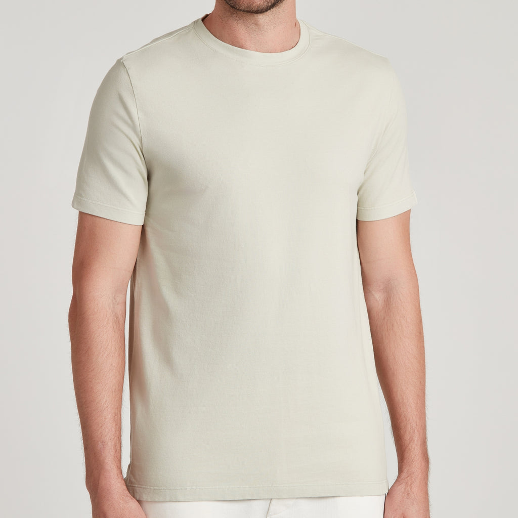 T-shirt uomo in micro piquet tinta in capo, design veneziano, manifattura italiana, comfort premium