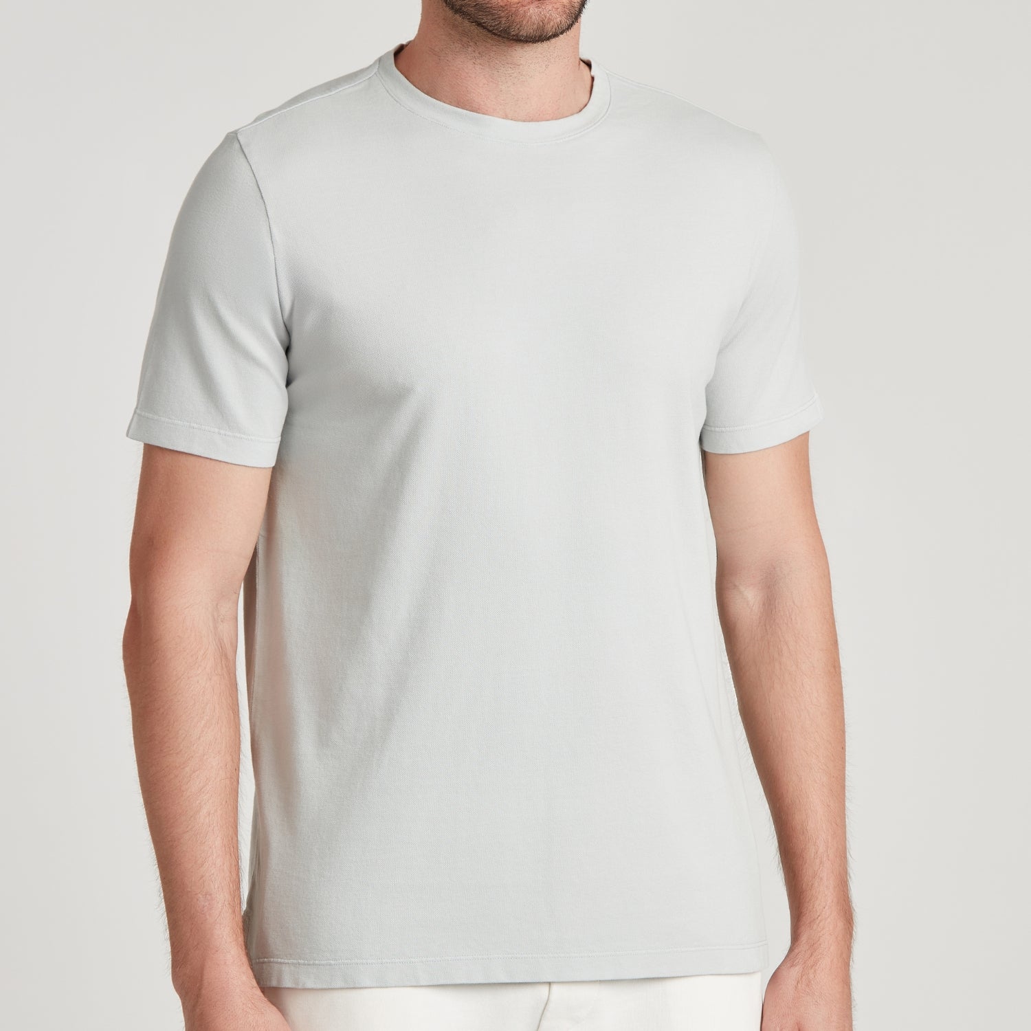 T-SHIRT UOMO IN PIQUET TINTO CAPO “MORETTA” PERLA – UNLIMITED