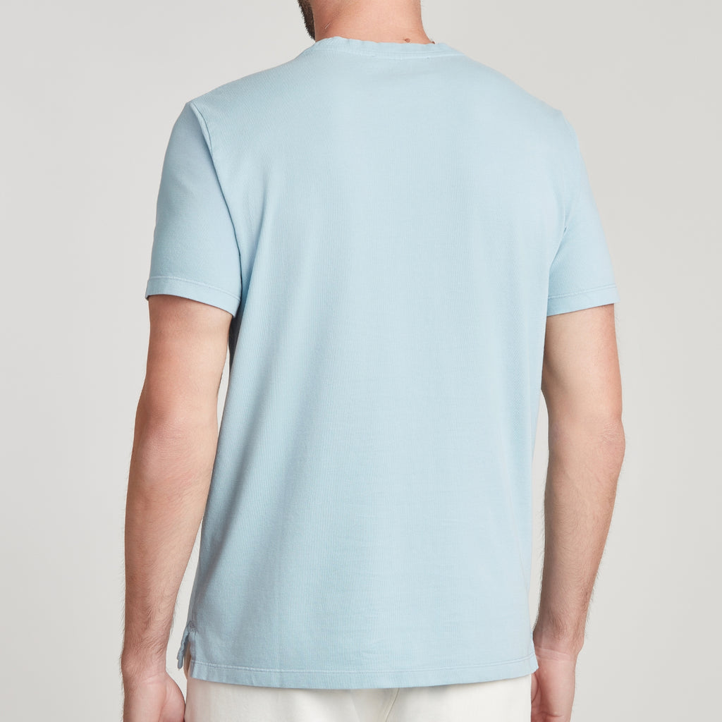 T-shirt uomo in micro piquet tinta in capo, design veneziano, manifattura italiana, comfort premium
