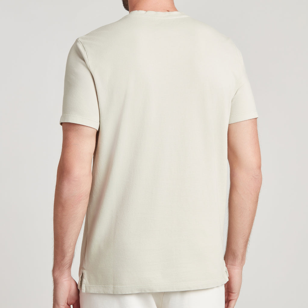 T-shirt uomo in micro piquet tinta in capo, design veneziano, manifattura italiana, comfort premium