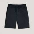 Pantaloncini neri in micro piquet tinta in capo, design veneziano, manifattura italiana