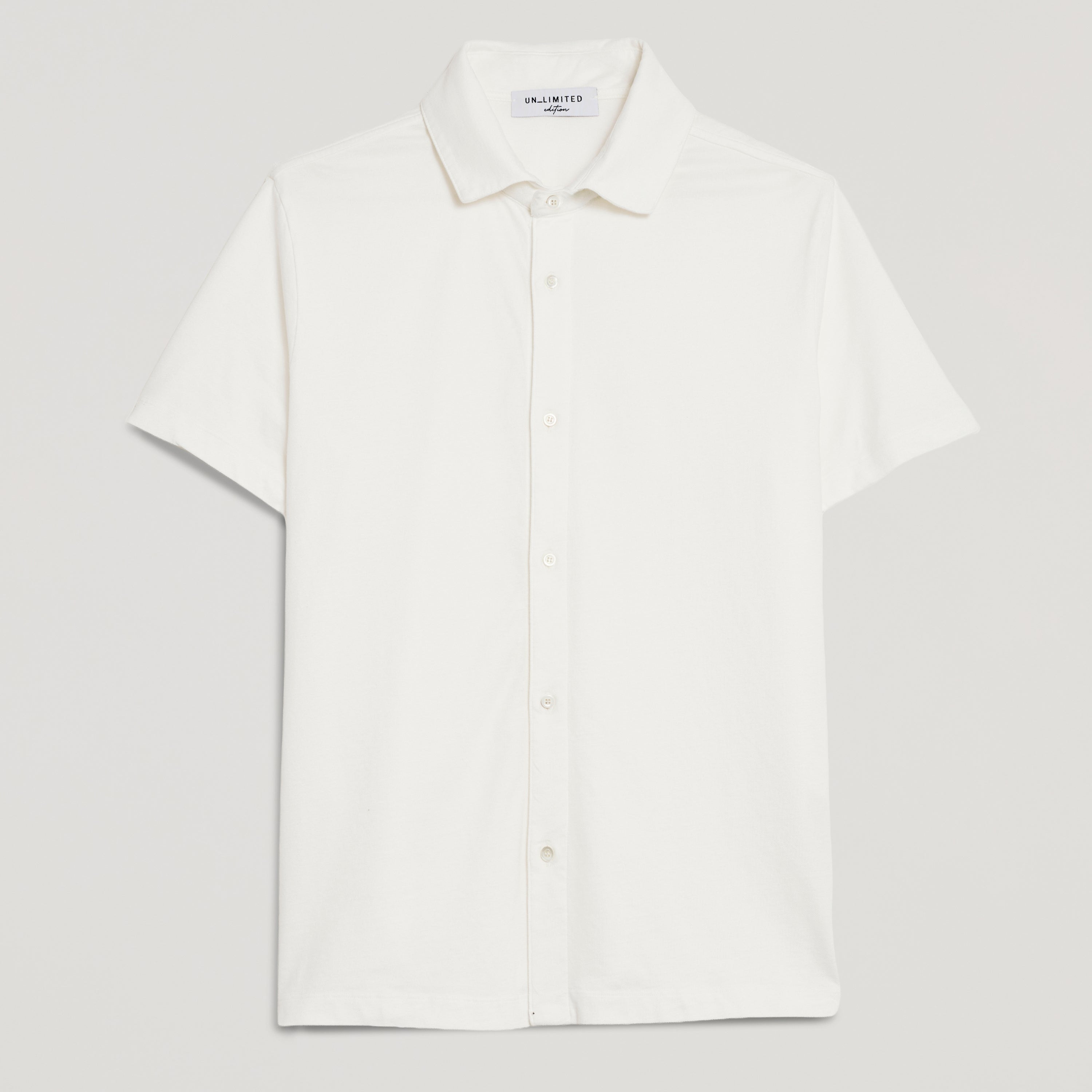 Camicia bianca uomo in micro piquet tinta in capo, design veneziano e manifattura italiana