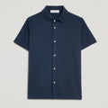 Polo uomo in micro piquet tinta in capo, design veneziano, manifattura italiana, comfort premium