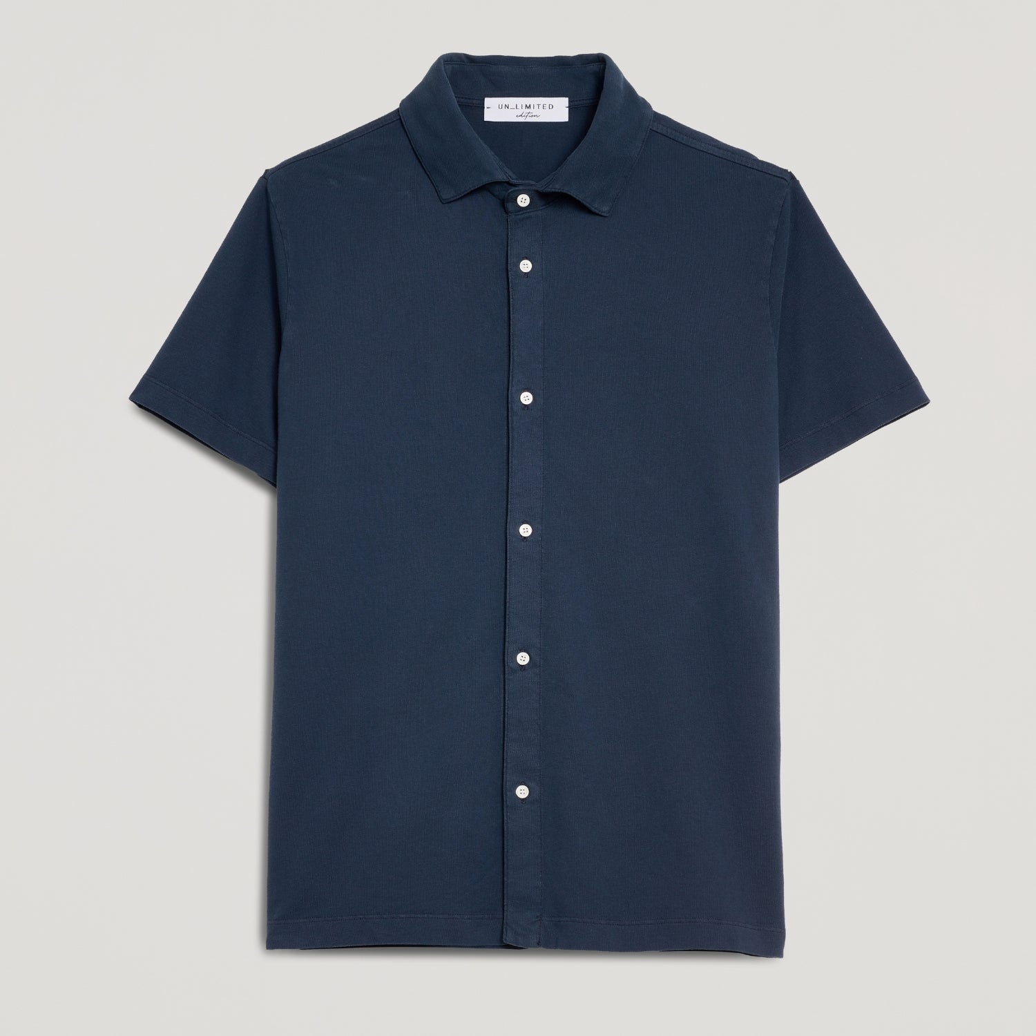 CAMICIA UOMO IN PIQUET TINTO CAPO “STORICA” BLU – UNLIMITED