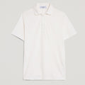 Polo uomo bianco in micro piquet tinta in capo, design veneziano, manifattura italiana