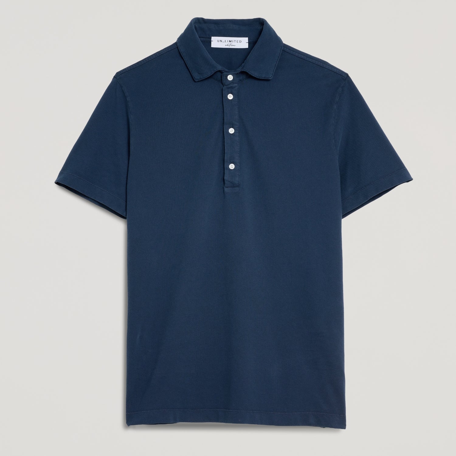 POLO UOMO IN MICRO PIQUET TINTO CAPO “BAUTA” BLU – UNLIMITED