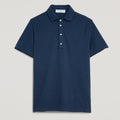 Polo uomo in micro piquet tinta in capo, design veneziano, manifattura italiana, comfort premium