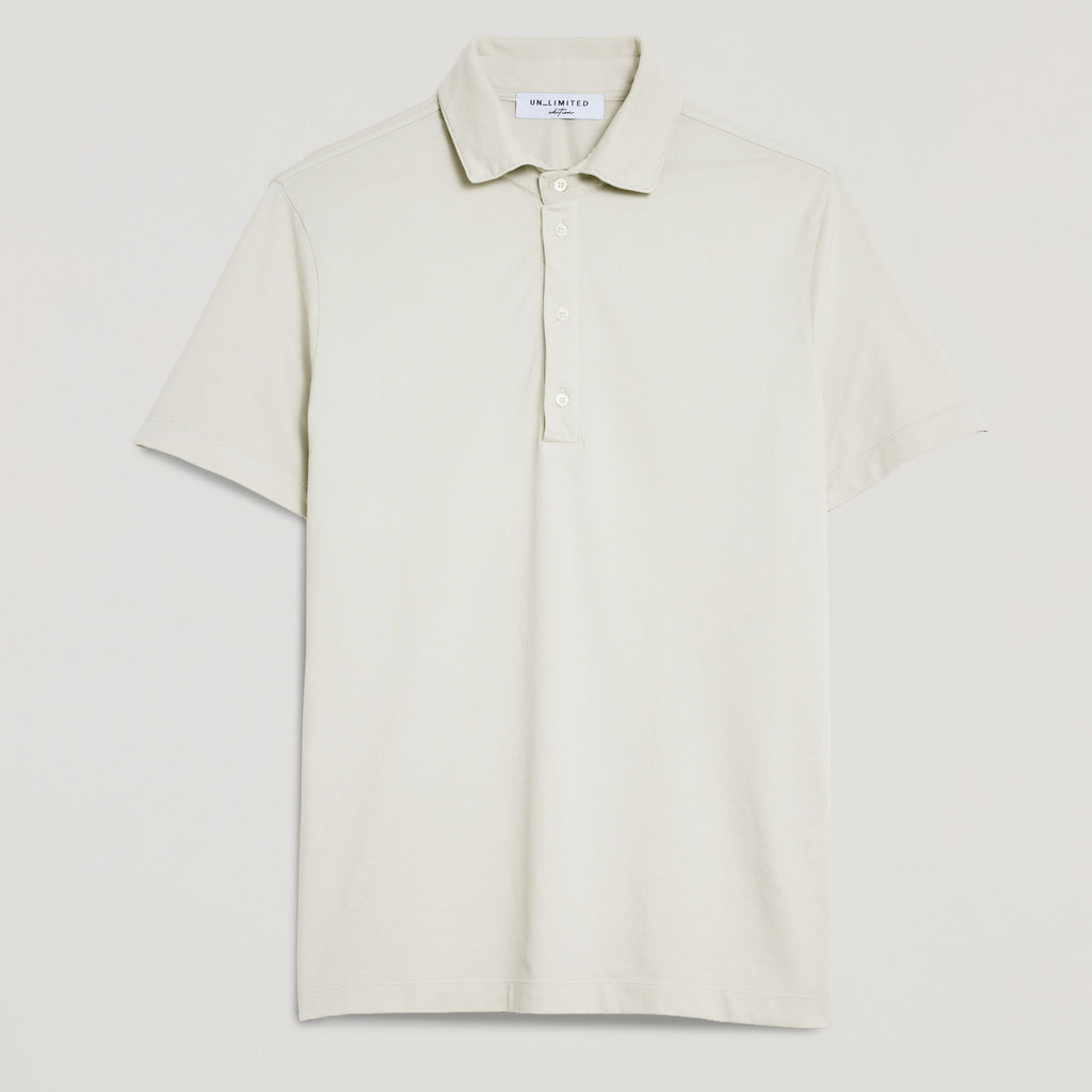 Polo uomo in micro piquet tinta in capo, design veneziano, manifattura italiana, comfort premium