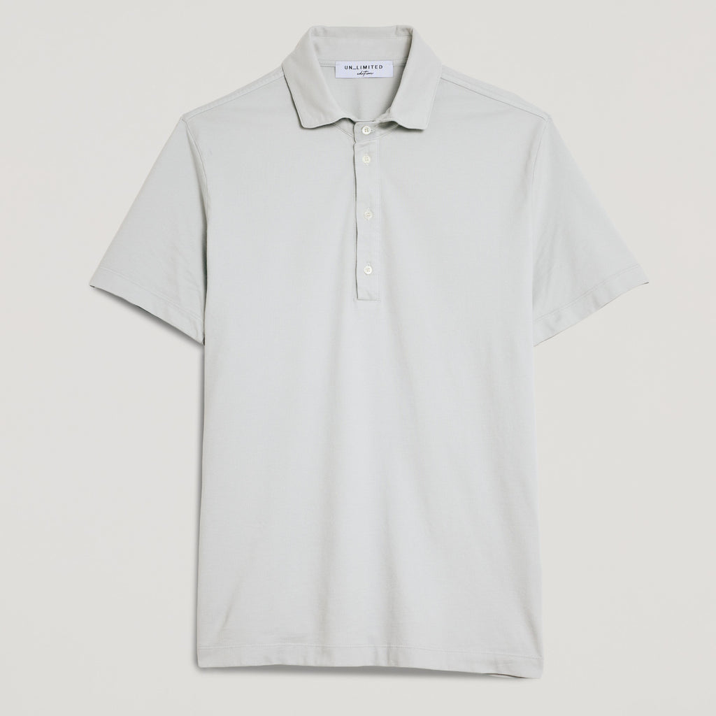 Polo uomo in micro piquet tinta in capo, design veneziano e manifattura italiana, comfort premium