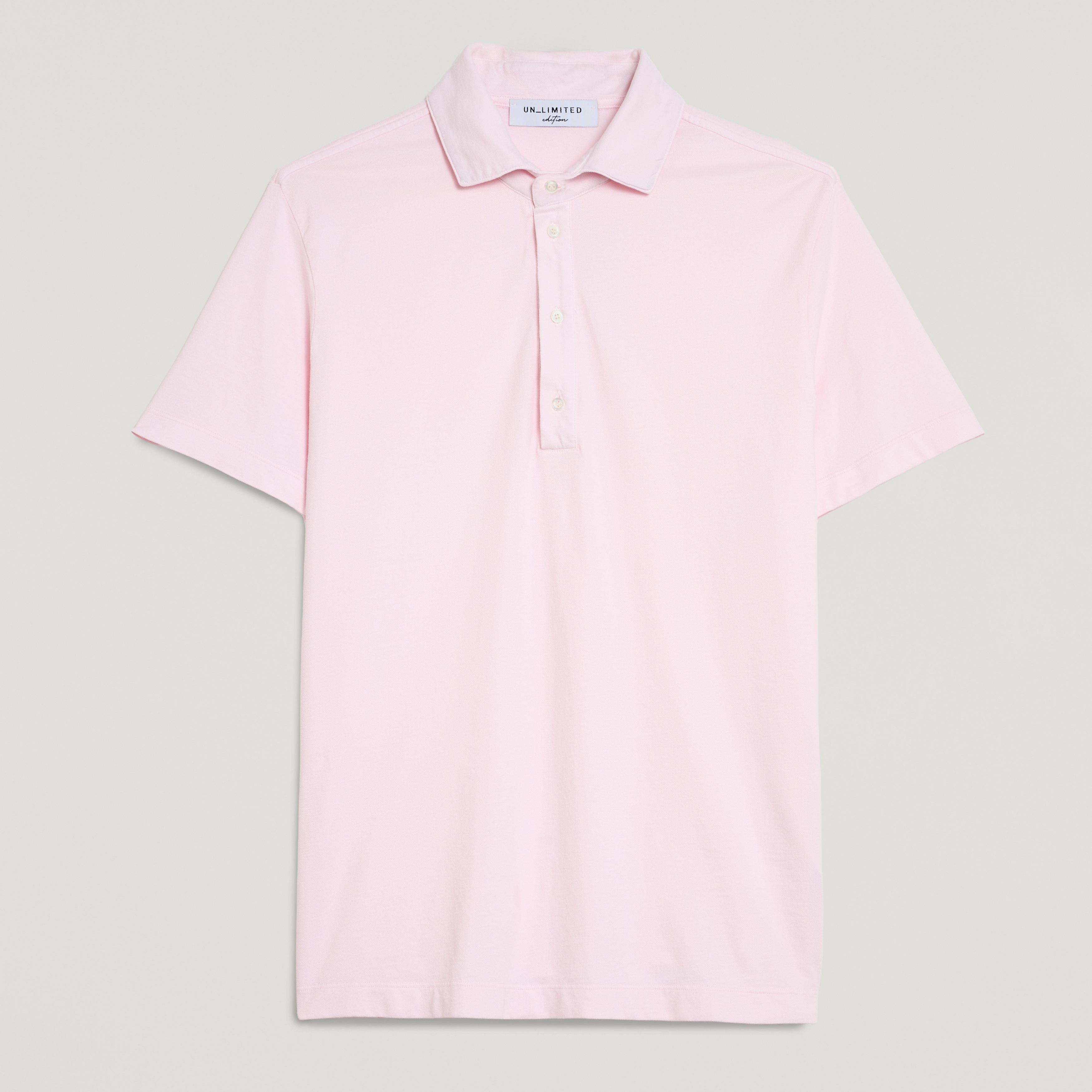 Polo uomo in micro piquet tinta in capo, design veneziano e manifattura italiana, colore rosa