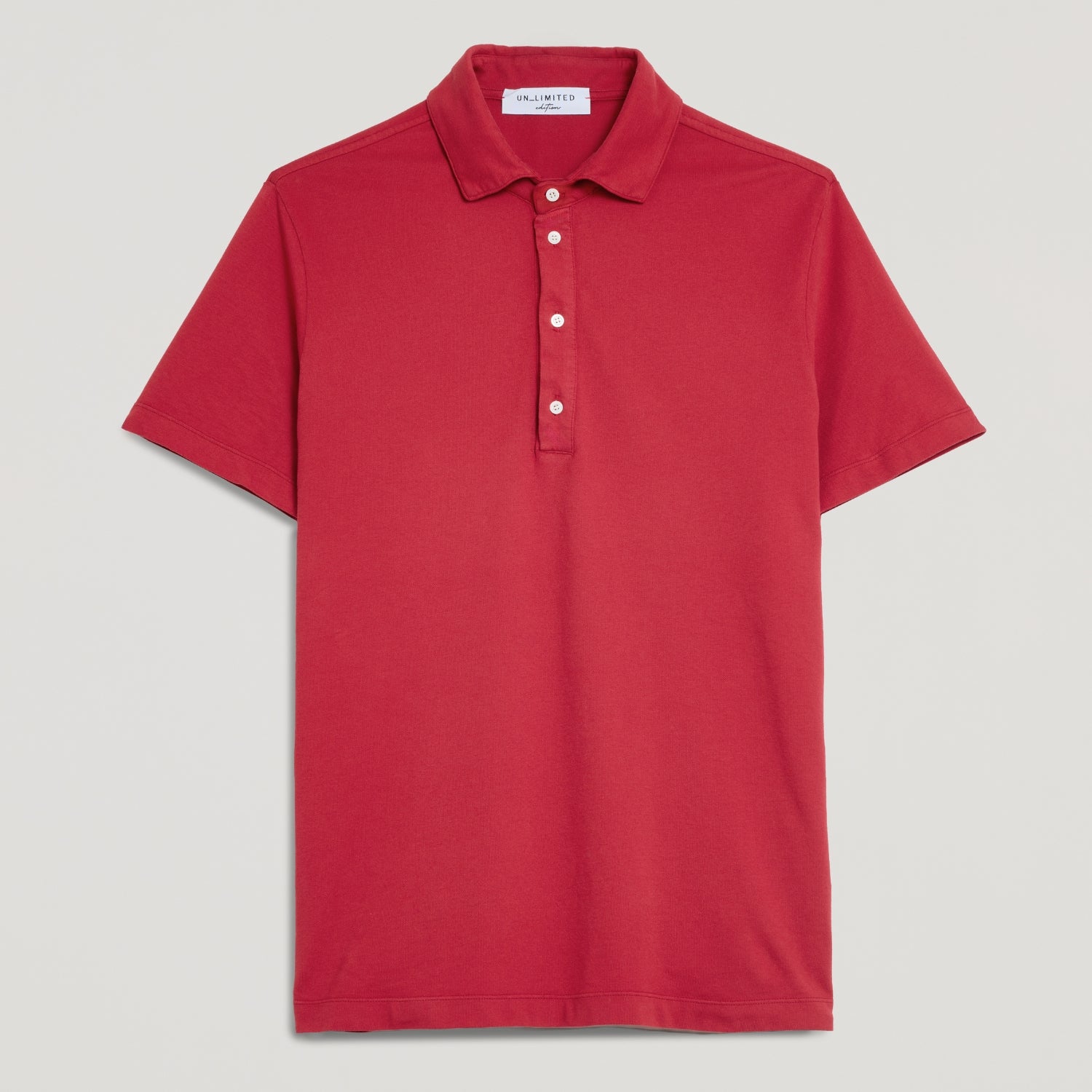 POLO UOMO IN MICRO PIQUET TINTO CAPO “BAUTA” ROSSO VENEZIANO – UNLIMITED