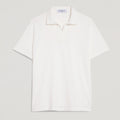 Polo uomo bianco in micro piquet tinta in capo, design veneziano, manifattura italiana