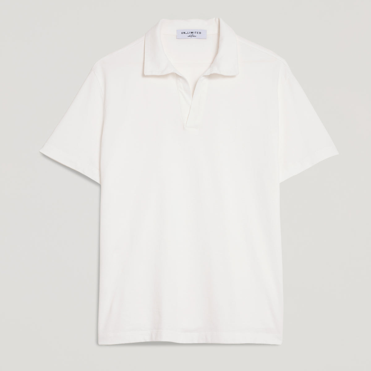 Polo uomo bianco in micro piquet tinta in capo, design veneziano, manifattura italiana