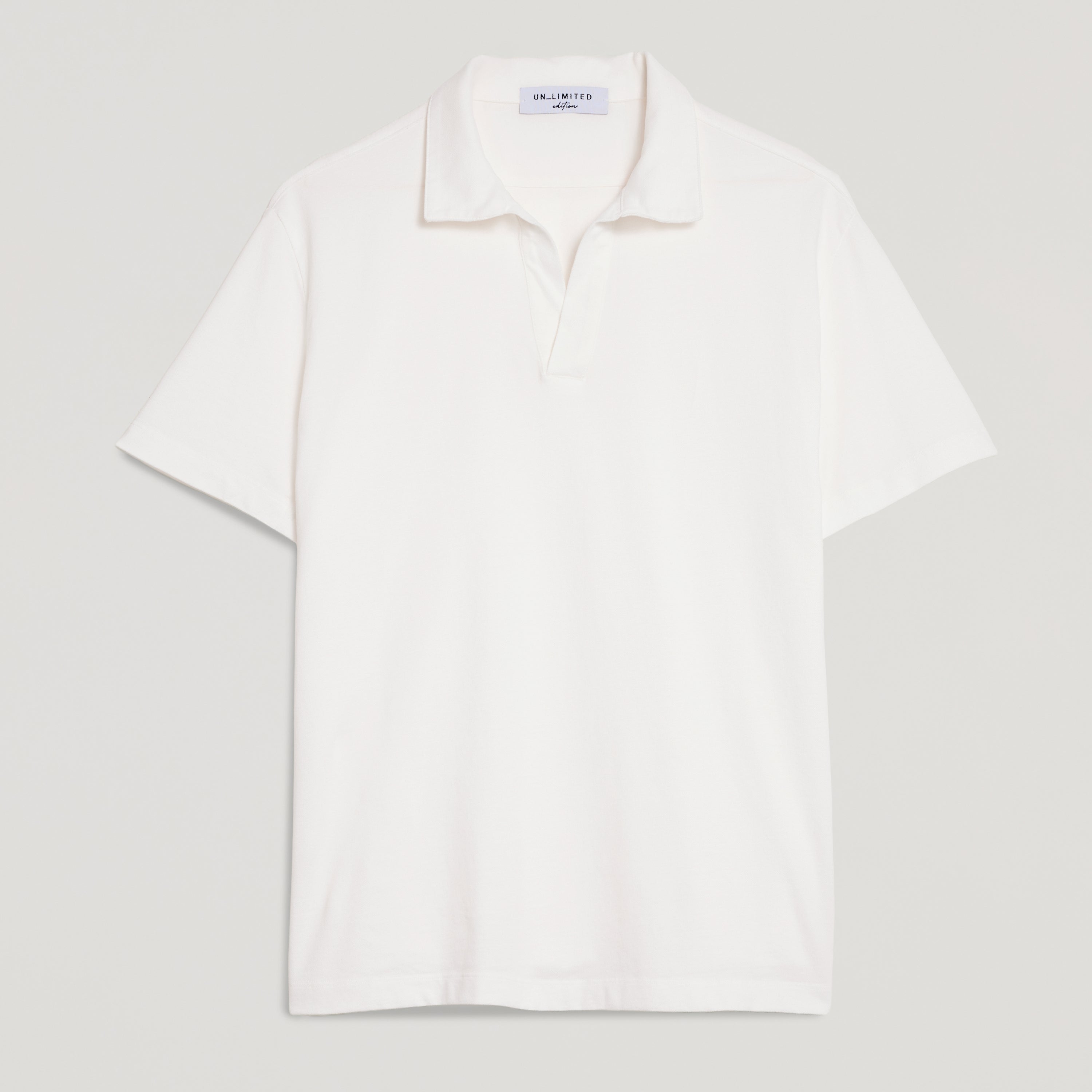 Polo uomo bianco in micro piquet tinta in capo, design veneziano, manifattura italiana
