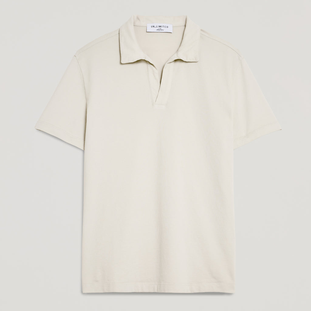 Polo uomo in micro piquet tinta in capo, design veneziano, manifattura italiana, comfort premium