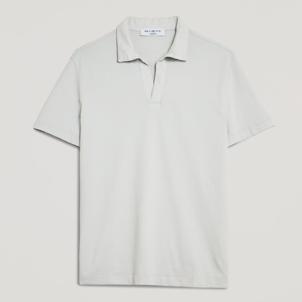 Polo uomo in micro piquet tinta in capo, design veneziano, manifattura italiana, comfort premium