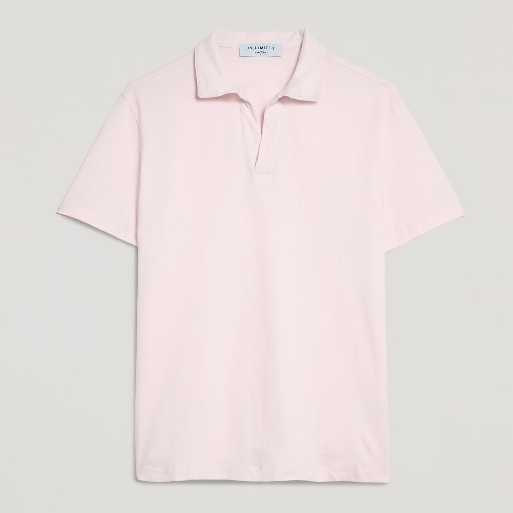 POLO UOMO TINTO CAPO SENZA BOTTONI “SENSA” ROSA – UNLIMITED