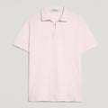Polo uomo rosa in micro piquet tinta in capo, design veneziano, manifattura italiana, comfort premium