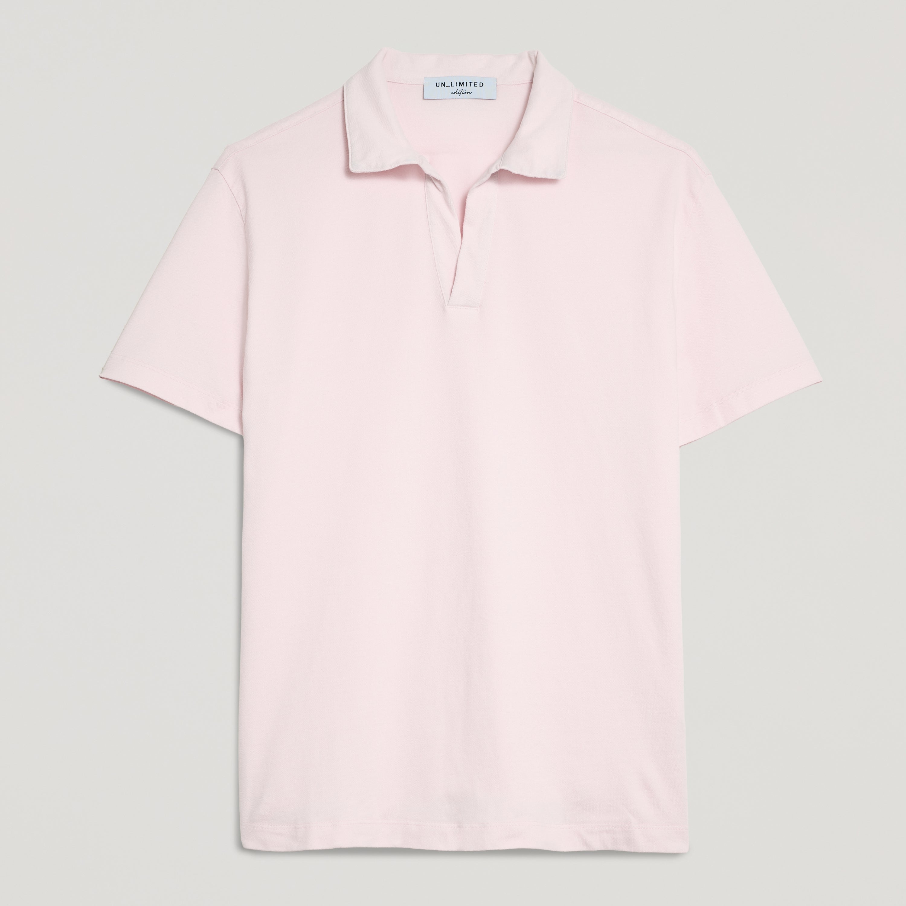 Polo uomo rosa in micro piquet tinta in capo, design veneziano, manifattura italiana, comfort premium