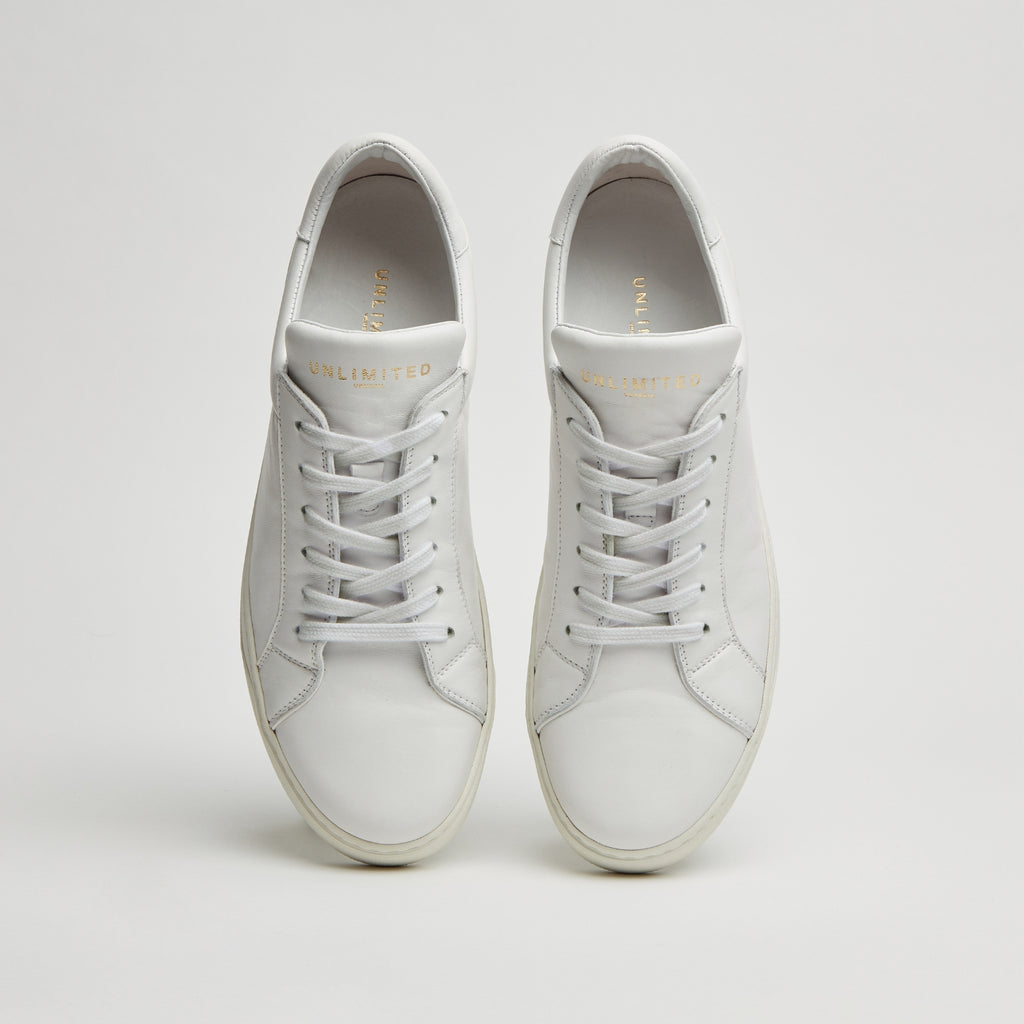 SNEAKERS ARTIGIANALI IN VITELLO NAPPATO “BIANCA” – UNLIMITED