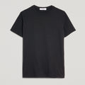 T-shirt uomo nera in micro piquet tinta in capo, design veneziano e manifattura italiana